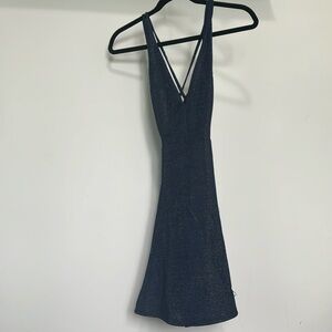 COPY - Lulus NWOT sold out Blue sparkle cross back dress